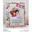 UPTOWN GIRLS  SNAPSHOTS I HEART YOU rubber stamp